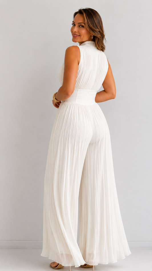 Zakira | Elegante mono plisado de pierna ancha