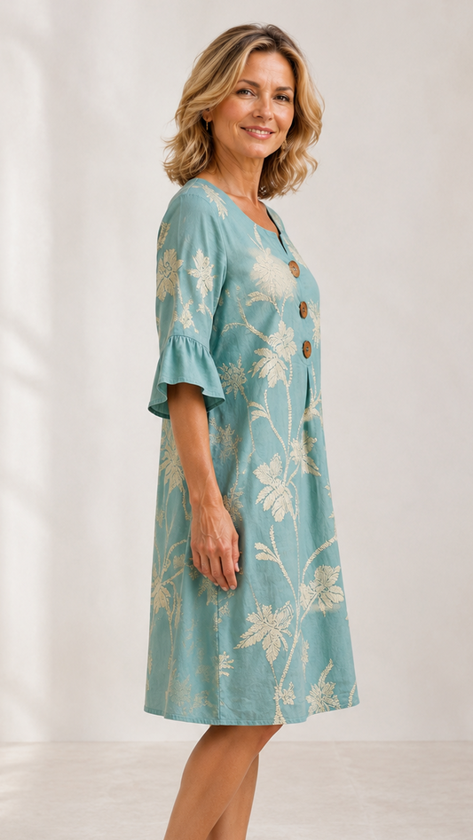 Vestido casual para mujer con estampado floral