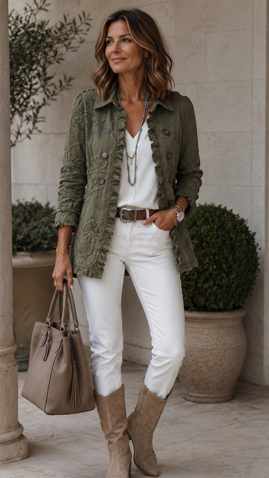 Ascensión | Chaqueta bordada con volantes