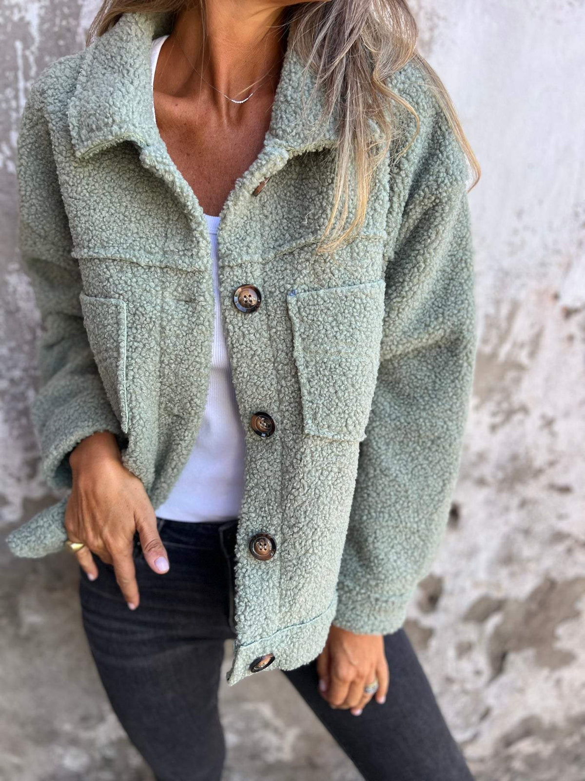 Rocío™ | Suave chaqueta de forro polar con botones