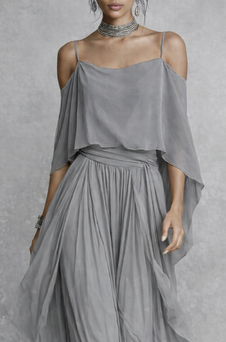 Isabela | Conjunto gris fluido