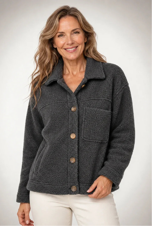 Rocío™ | Suave chaqueta de forro polar con botones