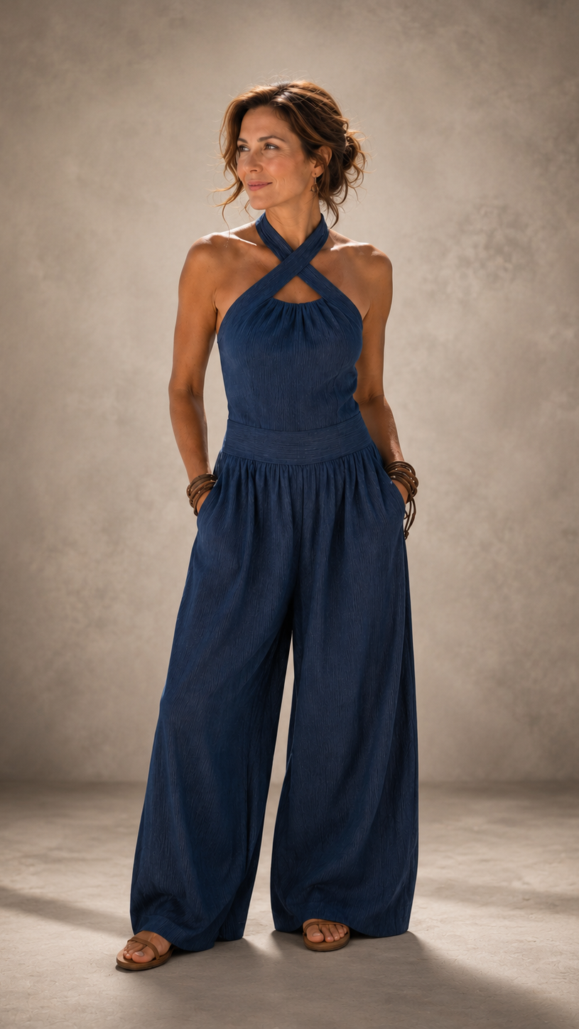Bianca | Mono con elegante escote cruzado