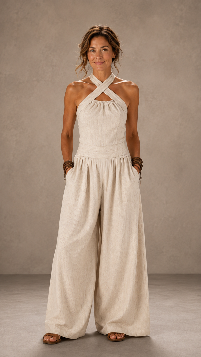 Bianca | Mono con elegante escote cruzado