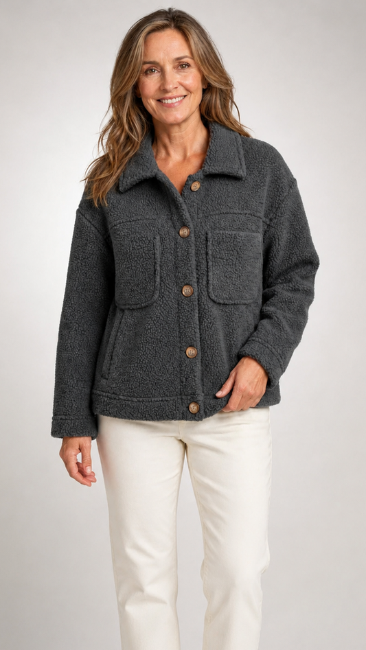 Rocío™ | Suave chaqueta de forro polar con botones