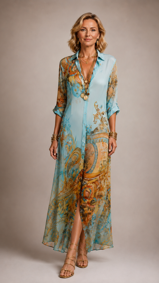 Serena | Vestido camisero de estilo mediterráneo