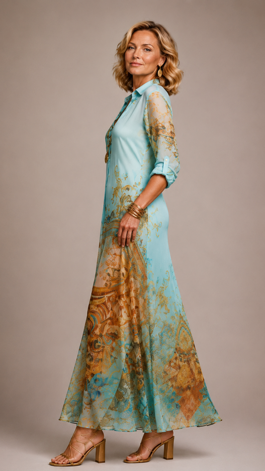 Serena | Vestido camisero de estilo mediterráneo