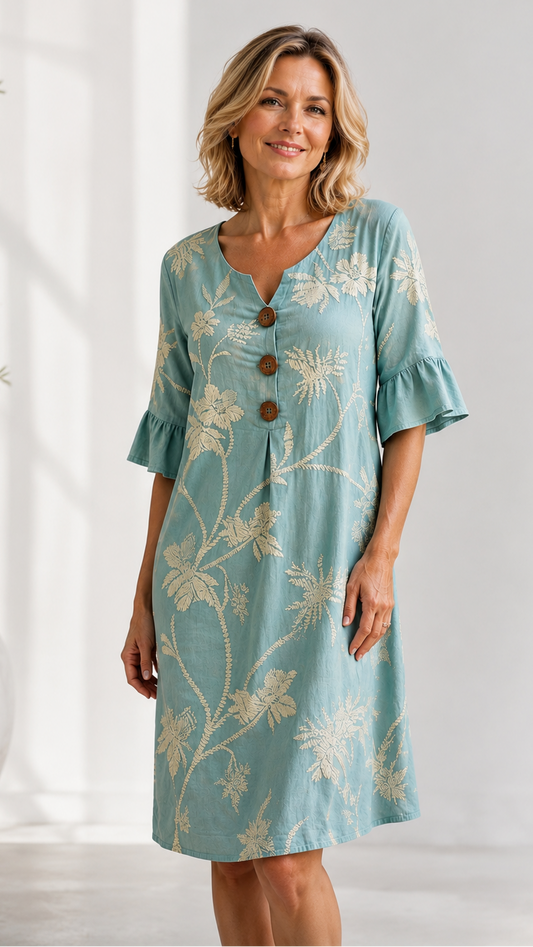 Vestido casual para mujer con estampado floral
