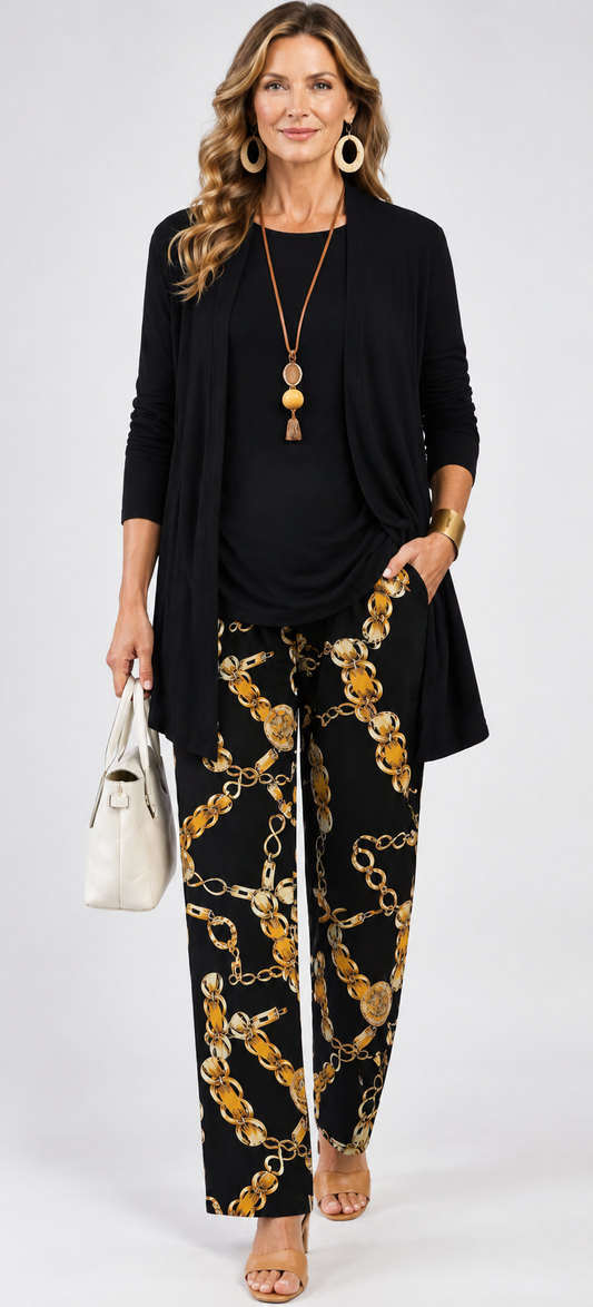 Juliana™ | Conjunto negro de tres piezas