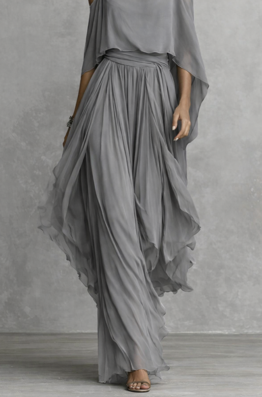 Isabela | Conjunto gris fluido