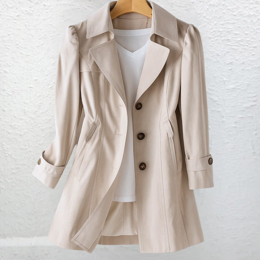 Inés | Elegante abrigo vintage con botones