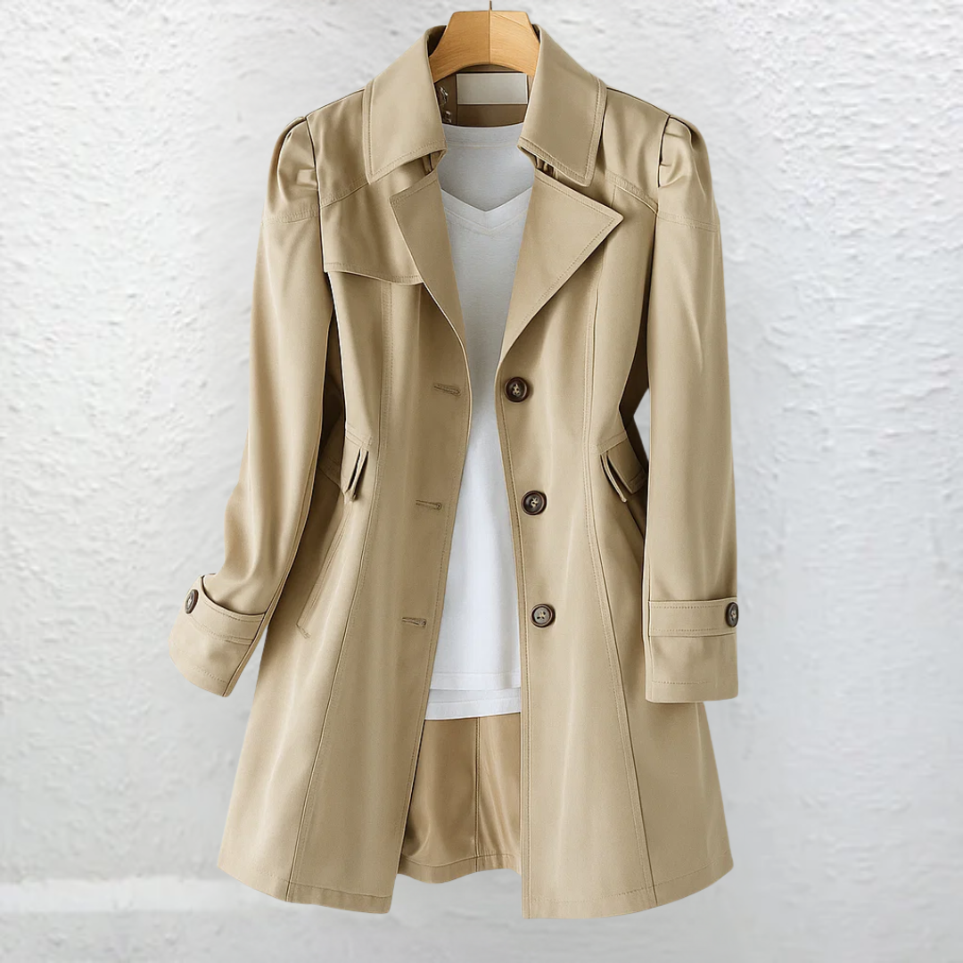 Inés | Elegante abrigo vintage con botones