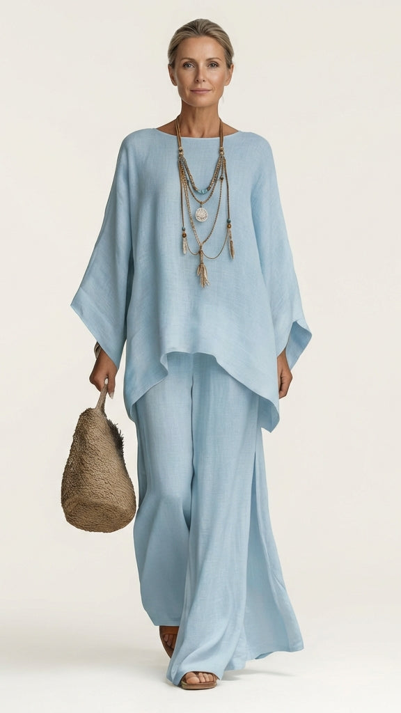 Amaya | Conjunto boho de mezcla de lino