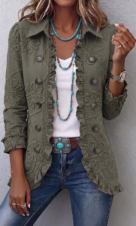 Ascensión | Chaqueta bordada con volantes