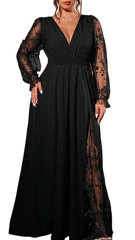 Vestido Celeste – Elegancia Romántica con Encaje